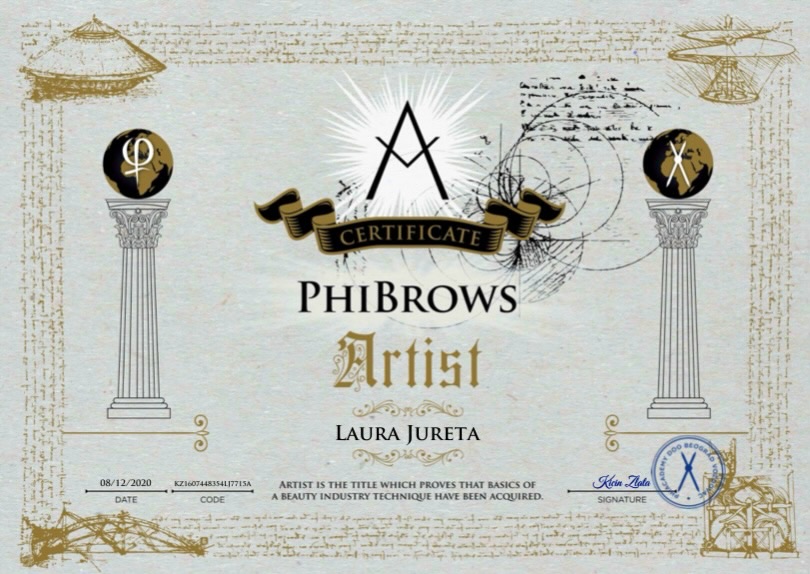 Laura Jureta PhiAcademy Zertifikat Artist